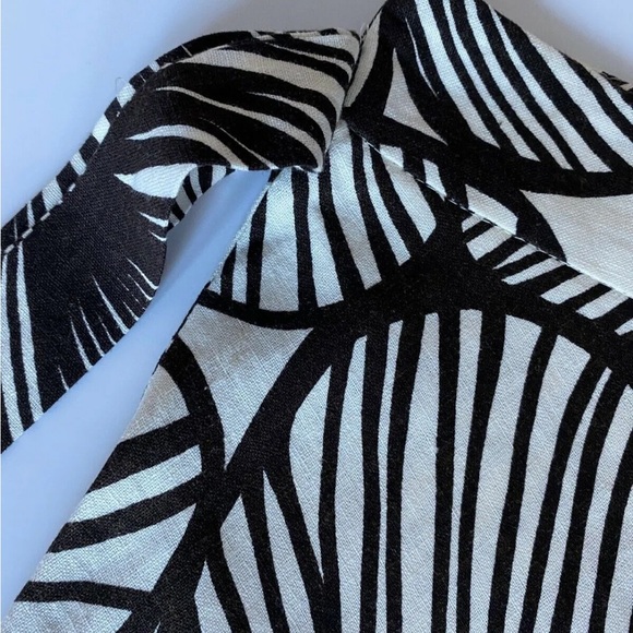 ZARA Linen Blend A-Line Skirt Size S Large Floral Print - Picture 2 of 4